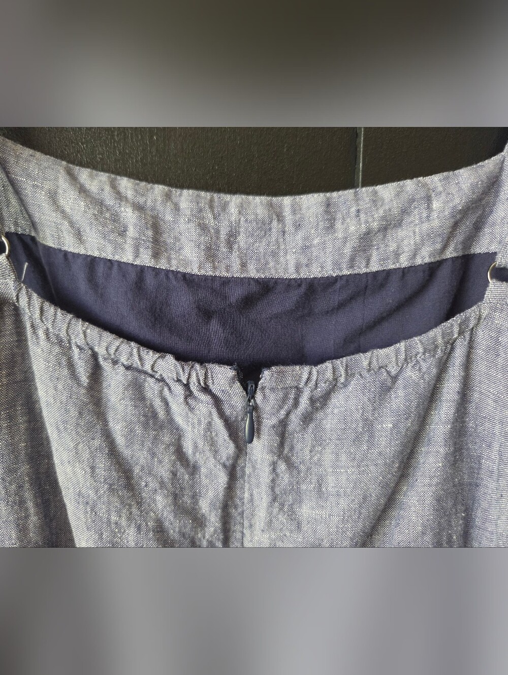 Cynthia Rowley Women's Blue Linen Spaghetti-Strap Romper ~ Size 6 - Picture 6 of 10